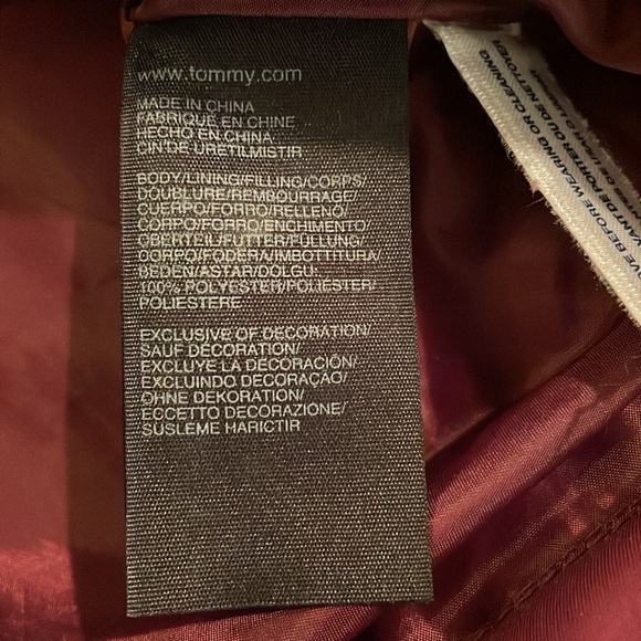 ❄️Vintage Tommy Hilfiger Womens Sm Insulated Puffer Full Zip Vest Plum/Burgundy - Picture 4 of 9